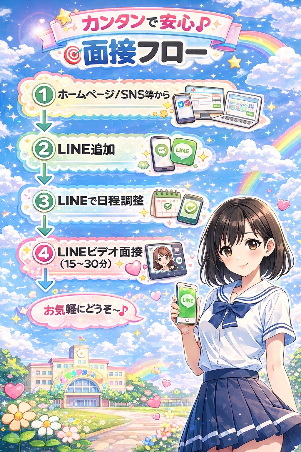 新宿手コキ＆制服 あんぷり学園オナクラ＆手コキ　WEB面接