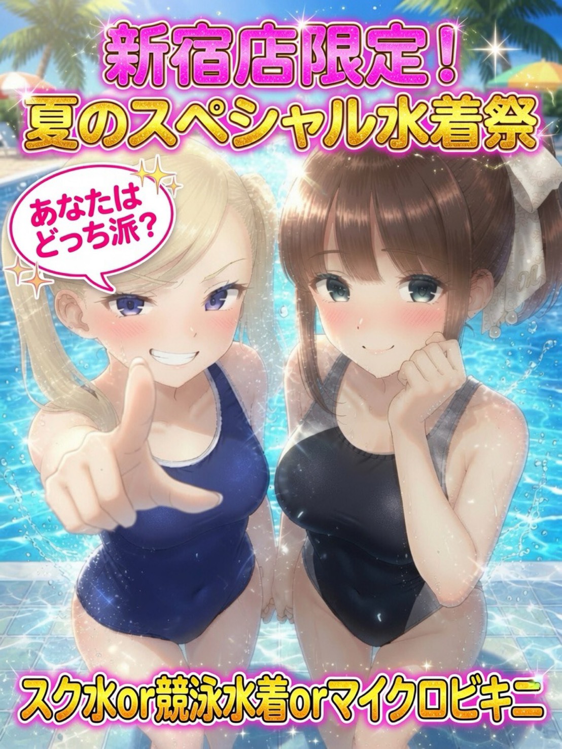 新宿手コキ＆オナクラ 世界のあんぷり亭 夏のスペシャル水着祭り
